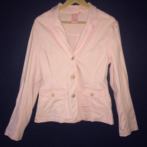 Lady Hathaway Denim Blazer Back Slit Jacket - Picture 2 of 11